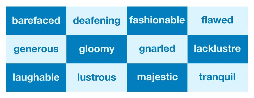 12 Shakespeare adjectives